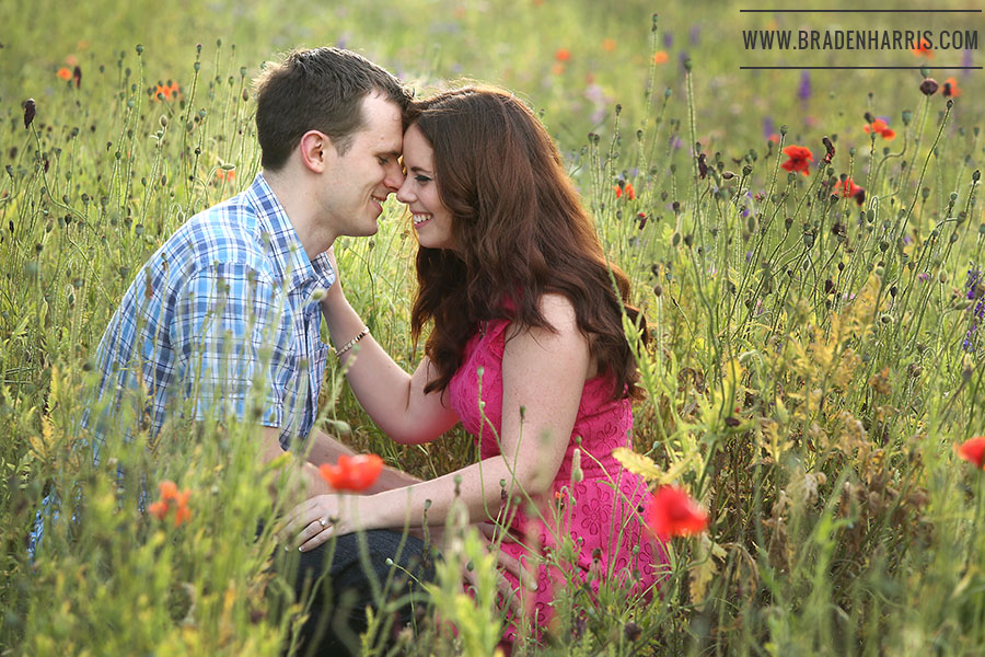 Dallas Wedding Photographer, Engagement Portrait, Breckinridge Park, Wildflower Engagement Portrait, Braden Harris Photography