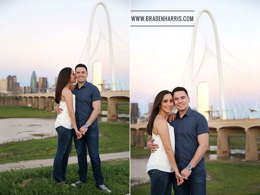 Dallas Wedding Photographer, Engagement Portrait, Dallas Design District, Bishop Arts, Margaret Hunt Hill Bridge, Braden Harris Photography